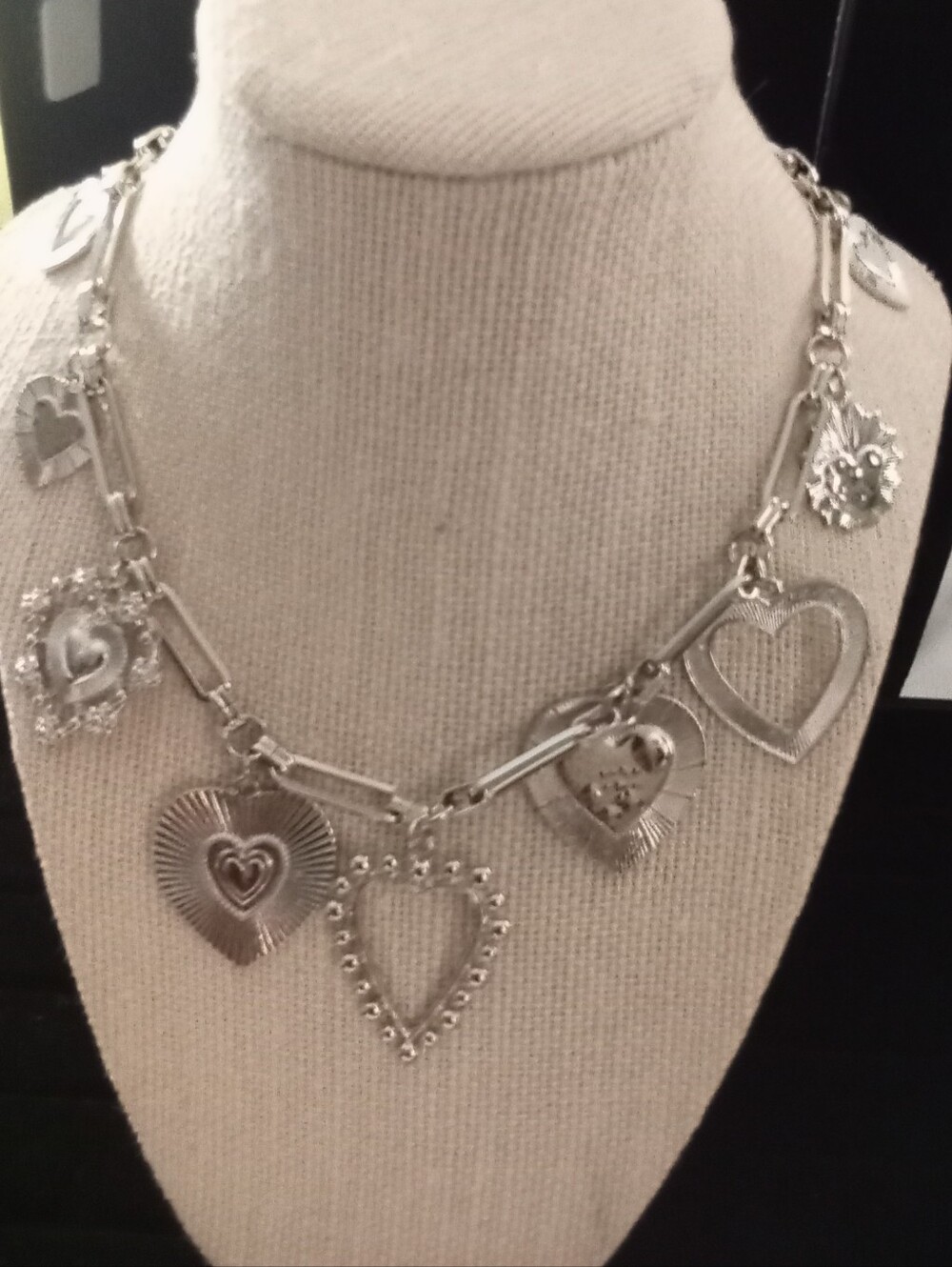 Silver Heart Charm Necklace - Women Jewelry